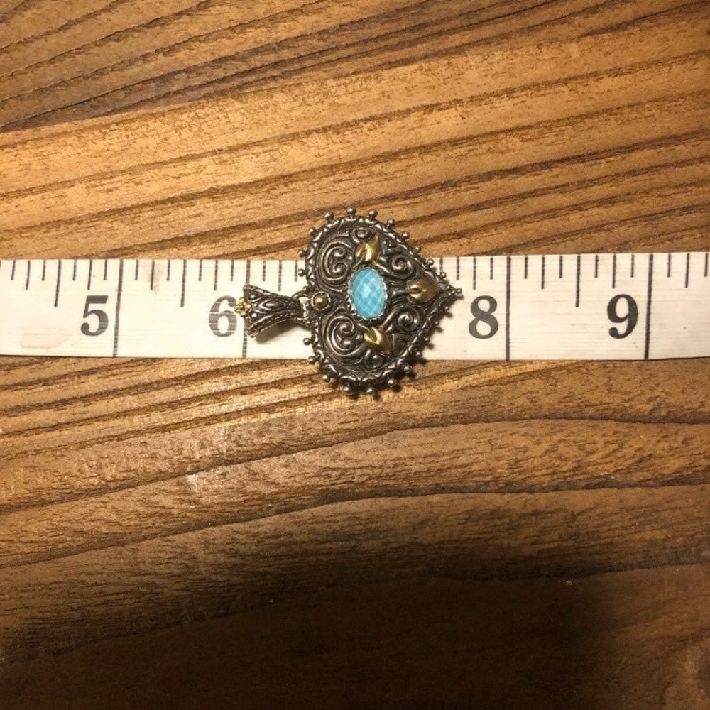 Barbara Bixby 18k/SS Heart Pendant - Picture 3 of 9